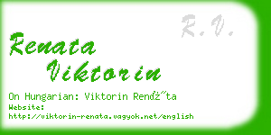 renata viktorin business card